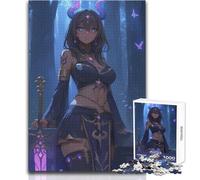 Puzzle da 1000 pezzi per adulti Anime Warrior Woman Anime Girl Accogliente e rilassante Divertimento per il tempo libero Senza cuciture Alta precisione Dimensioni giocattolo 50x75cm