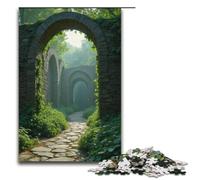Puzzle da 1000 pezzi per adulti antiche mura della città ricoperte di viti puzzle in legno per adulti gioco educativo sfida giocattolo 1000 pezzi (38x26 cm)