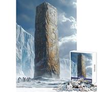 Puzzle da 1000 pezzi per adulti antico obelisco nel ghiaccio decorazione per la casa giocattoli opere d'arte regalo gioco educativo difficile e impegnativo dimensioni 50x75cm