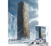 Puzzle da 1000 pezzi per adulti antico obelisco nel ghiaccio giocattolo educativo ottimo regalo e giocattolo per famiglie gioco per compleanno Natale dimensioni 38x52cm