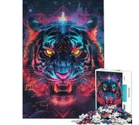Puzzle da 1000 pezzi per adulti antico puzzle rituale della tigre gioco pratico per adulti decorazione per la casa ideale come regalo (dimensioni 38x52cm)
