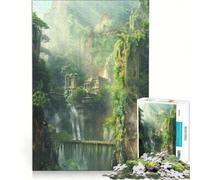 Puzzle da 1000 pezzi per adulti, antico tempio nella giungla, gioco per famiglie, difficile e stimolante, compleanni e occasioni speciali 50x75cm