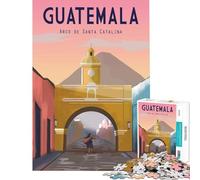 Puzzle da 1000 pezzi per adulti Antigua Guatemala sfida di intelligenza giocattolo avvincente giochi divertenti attività per famiglie regalo di Babbo Natale segreto (dimensioni 38x26cm)