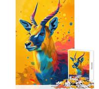 Puzzle da 1000 pezzi per adulti antilope veloce come un fulmine giocattoli antistress idee regalo per giochi educativi stimolazione intellettuale dimensioni 38x52cm
