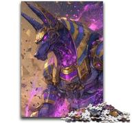 Puzzle da 1000 pezzi per adulti Anubi, il dio egizio, antistress, sfida difficile, ideale come regalo per tutta la famiglia, 50x75cm