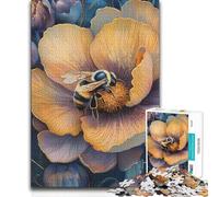 Puzzle da 1000 pezzi per adulti Ape su un fiore - Art Nouveau Difficile Difficile Rilassante Giochi Adatto dai 14 anni in su 50x75cm