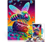 Puzzle da 1000 pezzi, per adulti, api, divertimento in famiglia, ogni pezzo è unico, sofisticato gioco di divertimento in famiglia per adolescenti dai 14 anni in su, 26 x 38 cm