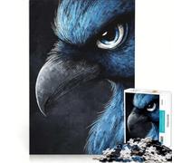 Puzzle da 1000 pezzi per adulti, Aquila Blu in primo piano, gioco rompicapo, difficile, per rafforzare l'amore tra le coppie 38x26cm