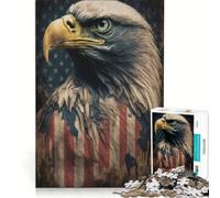 Puzzle da 1000 pezzi per adulti, Aquila Calva Americana, Gioco Impossibile, Sfida Difficile, Rafforza l'Amore tra le Coppie 38x52cm