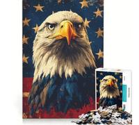 Puzzle da 1000 pezzi per adulti, Aquila Calva Americana, Gioco Impossibile, Sfida Difficile, Rafforza l'Amore tra le Coppie 38x52cm