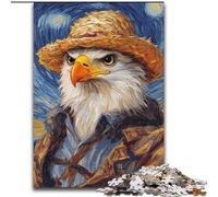 Puzzle da 1000 pezzi per adulti, Aquila di Van Gogh, in legno, ideale per divertimento in famiglia, relax e regali per le feste, 50x75cm, perfetto per compleanni e feste