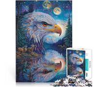 Puzzle da 1000 pezzi per adulti Aquila dipinta a colori Difficile da completare ma divertente e umoristico Migliorare la memoria 52x38cm