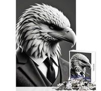 Puzzle da 1000 pezzi per adulti Aquila in abito Giocattolo educativo Ottimi regali e giocattoli Gioco pratico con poster abbinato e foglio di quiz Dimensioni 50x75cm