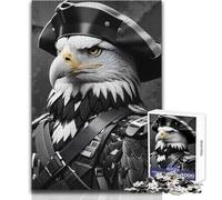 Puzzle da 1000 pezzi per adulti Aquila in bianco e nero Rilassati durante il tempo libero Taglio netto senza soluzione di continuità Interlock Toy Dimensioni 50x75cm