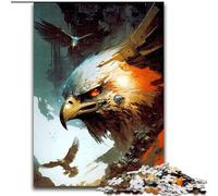 Puzzle da 1000 pezzi per adulti, aquila innaturale, in legno, perfetto per regali di compleanno, Natale e Halloween, 50x75cm, stimolante e divertente, attività per famiglie