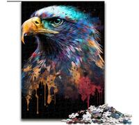 Puzzle da 1000 pezzi per adulti, aquila Paintsplash, in legno, idea regalo unica fai da te per la casa, 50x75cm, gioco rompicapo per adolescenti, regalo perfetto per le feste