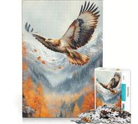 Puzzle da 1000 pezzi per adulti, Aquila reale in volo, gioco impossibile, analisi e logica, per rafforzare l'amore tra le coppie 50x75cm