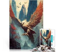 Puzzle da 1000 pezzi per adulti Aquila Regno mitico Antistress Vacanza in patria Uccidere il tempo con poster abbinato e foglio di quiz 38x26cm