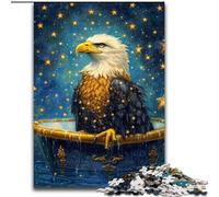 Puzzle da 1000 pezzi per adulti, aquila stella, attività da fare a casa per feste, compleanni e serate di giochi in famiglia, 50x75cm