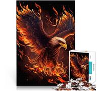 Puzzle da 1000 pezzi per adulti Aquila Uccello Animale Fuoco giocattoli educativi per l'apprendimento è ideale come regalo per tutta la famiglia 38x26cm