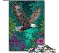 Puzzle da 1000 pezzi per adulti, aquila volante, in legno, per adolescenti e ragazzi, ideale come regalo di compleanno e per le feste, dimensioni 50X75cm