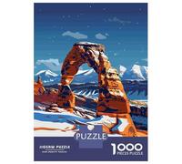 Puzzle Da 1000 Pezzi Per Adulti Arches National Park in Winter Puzzle Per Adulti Gioco Pratico Difficile Difficile E Sfida 38x26cm/1000pcs