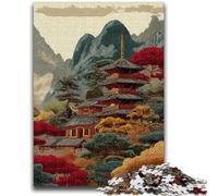 Puzzle da 1000 pezzi per adulti Architettura in stile giapponese Difficile Regalo per amici e familiari Adatto per E 14 50x75cm