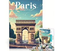 Puzzle da 1000 pezzi per adulti Arco di Trionfo, gioco pratico, attività divertente da fare a casa, gioco dal design accattivante 38x52cm