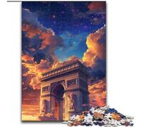 Puzzle da 1000 pezzi per adulti, Arco di Trionfo, puzzle in cartone, attività educativa per le abilità cognitive, miglioramento delle abilità cognitive, 1000 pezzi(26x38cm)