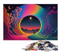 Puzzle da 1000 pezzi per adulti arcobaleno galassia intelligenza artificiale arte puzzle un'opera d'arte per adolescenti dai 14 anni in su (dimensioni 75x50 cm)