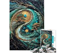 Puzzle da 1000 pezzi per adulti armonia Yin Yang arte Kintsugi sfida per l'intelligenza e il cervello giocattolo coinvolgente gioco pratico decorazione da parete idee regalo (dimensioni 38x52cm)