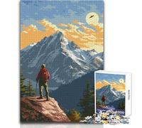 Puzzle da 1000 pezzi per adulti, arrampicata sulle Alpi, accogliente e rilassante, divertimento per il tempo libero, vestibilità perfetta, giocattolo di alta precisione, dimensioni 38x26cm