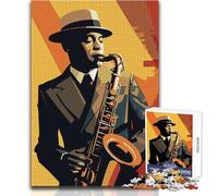 Puzzle da 1000 pezzi per adulti Art Deco Jazz Band Gioco educativo per famiglie Regali per donne Regali di Babbo Natale segreto Dimensioni 38x26cm