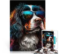 Puzzle da 1000 pezzi per adulti Art Dogs Gioco di pensiero Aiuta il cervello ad allenare i giocattoli avvincenti per promuovere la pazienza di 14 anni, 26 x 38 cm