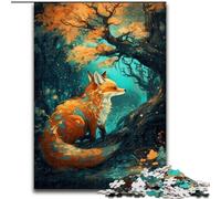 Puzzle da 1000 pezzi per adulti Art Fox Under The Tree Puzzle per serate di giochi in famiglia Esperienza visiva stimolante e gratificante (dimensioni: 50x75cm)