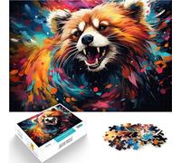 Puzzle da 1000 pezzi per adulti Art Red Panda puzzle di apprendimento FEA colorato analisi e logica, 26 x 38 cm