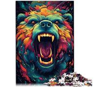 Puzzle da 1000 pezzi per adulti Arte Animale Orso Giochi Divertenti in Famiglia Difficile da completare ma Divertente e Umoristico 14,96 "x 20,47" per 14 Anni
