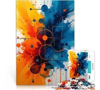 Puzzle da 1000 pezzi per adulti Arte astratta del cerchio giocattoli educativi per l'apprendimento Migliorare l'amore tra le coppie 38x26cm