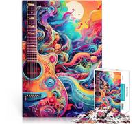 Puzzle da 1000 pezzi per adulti Arte astratta della chitarra psichedelica Analisi e logica perché è ideale come regalo per tutta la famiglia 38x26cm
