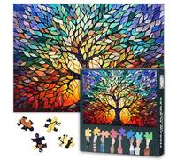 Puzzle da 1000 pezzi per adulti - Arte astratta dell'albero della vita, design dinamico colorato con colori vivaci, puzzle per adulti di alta qualità da 1000 pezzi per il relax - 60 x 40 cm