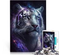 Puzzle da 1000 pezzi per adulti, arte bianca, galassia di tigre, giocattolo di analisi e logica, adatto per adolescenti dai 14 anni in su, 26 x 38 cm