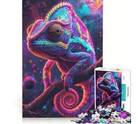 Puzzle da 1000 pezzi per adulti, arte camaleontica, gioco rompicapo, taglio di precisione, collezione d'artista, belle arti 50x75cm