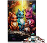 Puzzle da 1000 pezzi per adulti arte carino scoiattolo puzzle hands-on analisi del gioco e logica 50 x 74,9 cm per adolescenti dai 14 anni in su