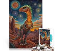 Puzzle da 1000 pezzi per adulti Arte colorata dei dinosauri Giocattoli da gioco per regalo di famiglia Collezione di artisti, Belle arti 70x100cm