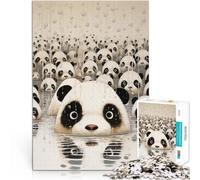 Puzzle da 1000 pezzi per adulti Arte degli animali della pioggia di panda Analisi e logica perché è ideale come regalo per tutta la famiglia 75x50cm
