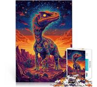Puzzle da 1000 pezzi per adulti “Arte dei dinosauri” Fatto di legno，per età pari o superiore a 14 anni Vacanze a casa: ammazzare il tempo Giochi Giocattoli Regalo。misurare：50x75cm