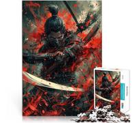 Puzzle da 1000 pezzi per adulti Arte del guerriero samurai Allena il tuo cervello e le tue mani Gioco educativo per compleanno e Natale 52x38cm