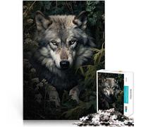 Puzzle da 1000 pezzi per adulti Arte del lupo Fatto di legno da 14 anni in su Decorazione della casa Ottimi regali e giocattoli misurare:50x75cm