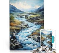 Puzzle da 1000 pezzi per adulti Arte del paesaggio fluviale Fatto di legno per età 14+ Giocare con i giocattoli perché è ideale come regalo per tutta la famiglia misurare:50x75cm