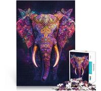 Puzzle da 1000 pezzi per adulti arte del re elefante Difficile da completare ma divertente e umoristico Collezione di artisti, Belle arti 38x26cm